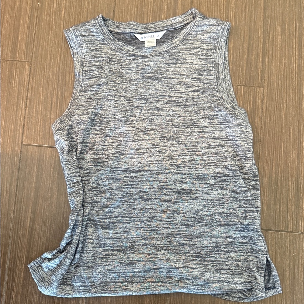 Athleta Heathered Gray Muscle Tee